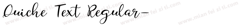 Quiche Text Regular字体转换